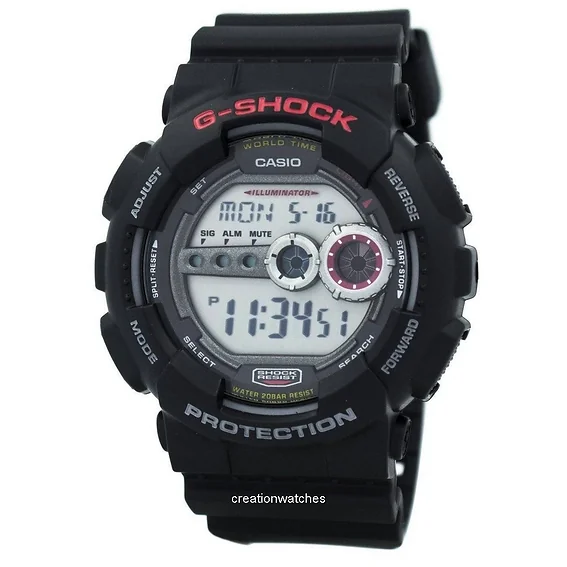 Casio G-Shock World Time GD-100-1ADR GD100-1ADR 200M Digital Men's Watch