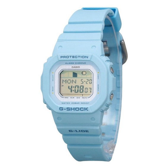 Casio G-Shock G-Lide Digital Light Blue Bio Based Resin Strap Quartz GLX-S5600-2 200M Women's Watch