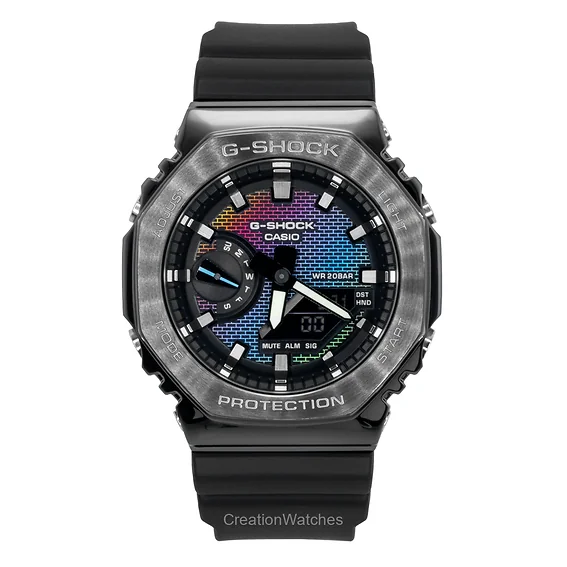 Casio G-Shock G-Steel Analog Digital Bio-Based Resin Strap Multicolor Dial Quartz GM-2100BRW-1A 200M Men's Watch
