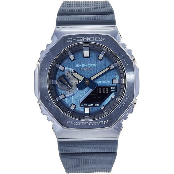Relógio Masculino Casio G-Shock Hora Mundial Analógico Digital Coberto de Metal GM-2100N-2A GM2100N-2 200M