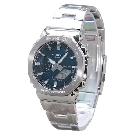 Casio G-Shock G-Steel Analog Digital Blue Dial Quartz GM-2110D-2B 200M Men's Watch