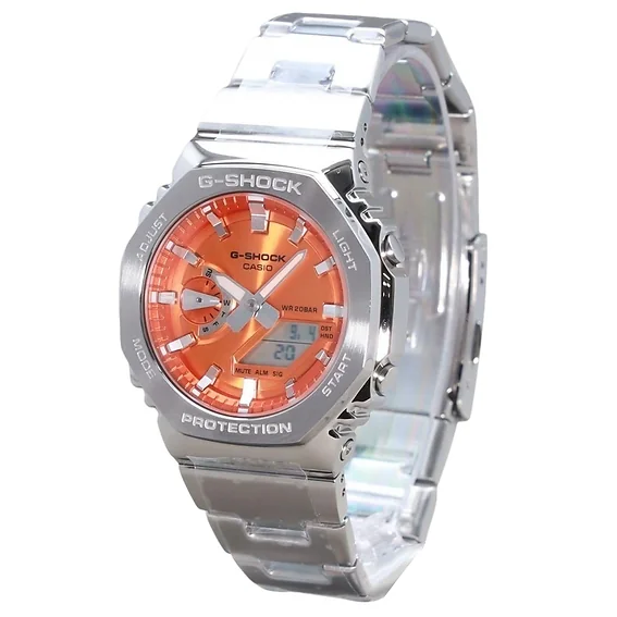 Casio G-Shock G-Steel Analog Digital Orange Dial Quartz GM-2110D-4A 200M Men's Watch