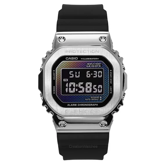 Casio G-Shock G-Steel Digital Rainbow Brick Wall Multicolor Dial Quartz GM-5600RW-1 200M Men's Watch