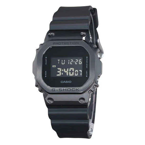 Casio G-Shock Digital Metal Bezel Resin Strap Quartz GM-5600UB-1 200M Men's Watch