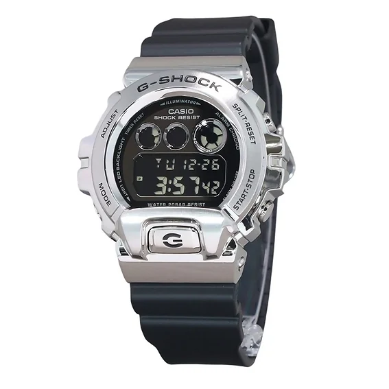 Casio G-Shock Digital Metal Bezel Resin Strap Quartz GM-6900U-1 200M Men's Watch