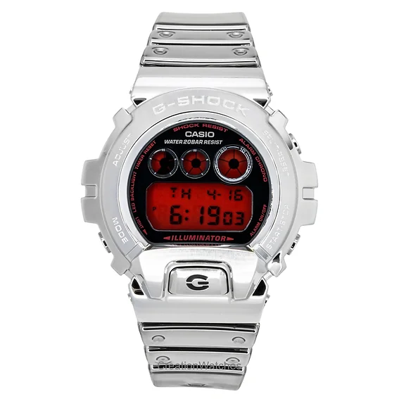 Casio G-Shock Fine Metallic Digital Silicone Strap Quartz GM-6900YRA-8 200M Men's Watch