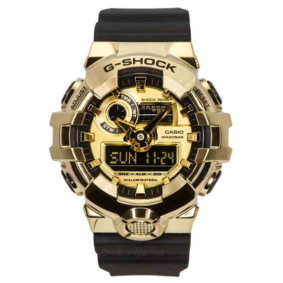 Casio G-Shock G-Steel Analog Digital Resin Strap Gold Dial Quartz GM-700G-9A 200M Men's Watch