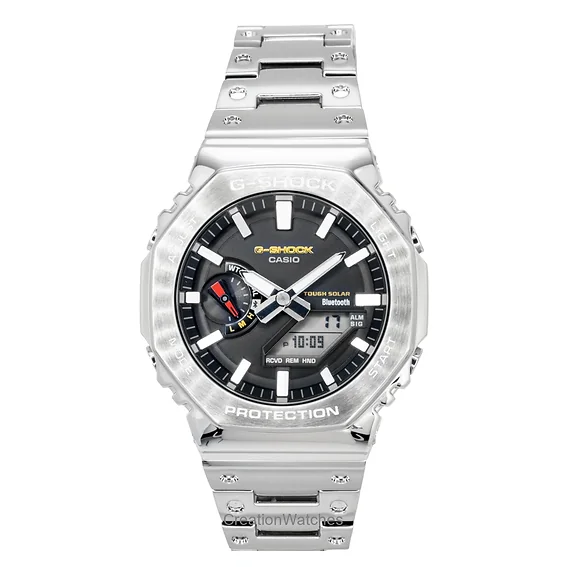 Casio G-Shock Full Metal Analog Digital Smartphone Link Stainless Steel Black Dial Solar GM-B2100SD-1C 200M Men's Watch