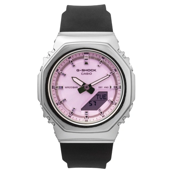 Casio G-Shock Analog Digital Pink Dial Resin Strap Quartz GM-S2110SR-1A 200M Women's Watch