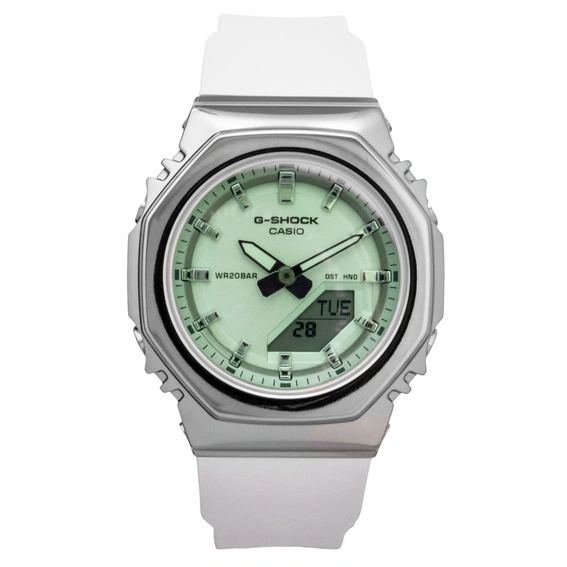 Casio G-Shock Analog Digital Green Dial Resin Strap Quartz GM-S2110SR-7A 200M Women's Watch