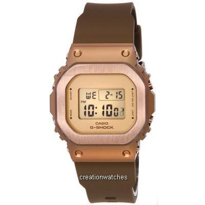Casio G-Shock Digital Metal Clad Bronze Dial Quartz GM-S5600BR-5 GMS5600BR-5 200M Women's Watch