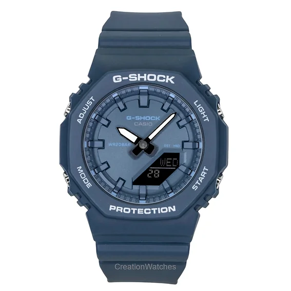 Casio G-Shock Analog Digital Bio-Based Resin Strap Blue Dial Quartz GMA-P2100BA-2A 200M Women's Watch