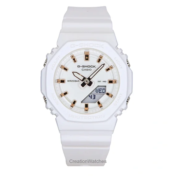 Casio G-Shock Analog Digital Bio-Based Resin Strap White Dial Quartz GMA-P2100M-7A 200M Women's Watch