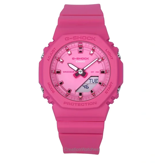 Casio G-Shock Analog Digital Bio-Based Resin Pink Dial Quartz GMA-P2100PP-4A 200M Women's Watch