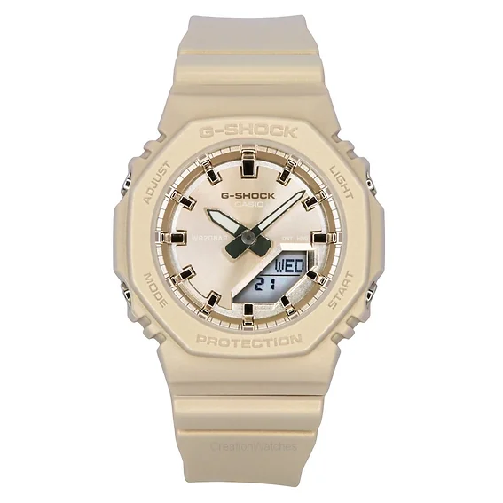 Casio G-Shock Analog Digital Bio-Based Resin Strap Rose Gold Dial Quartz GMA-P2100ST-9A 200M Women's Watch