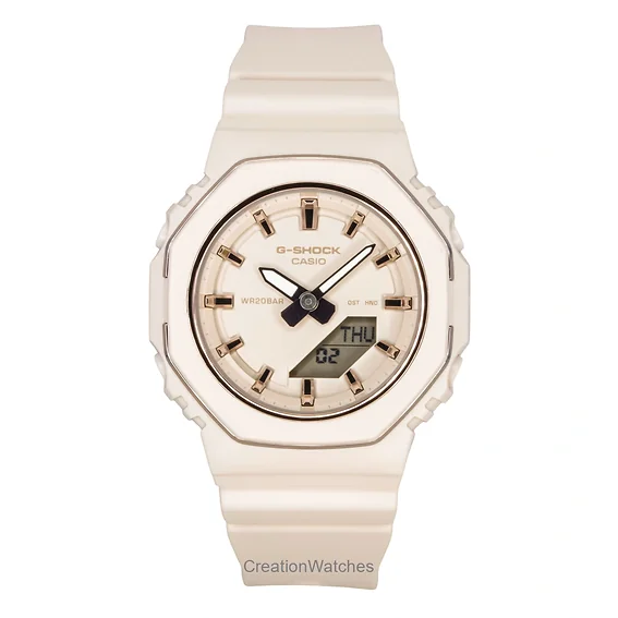 Casio G-Shock Analog Digital Bio-Based Resin Strap Beige Dial Quartz GMA-P2110-4A 200M Women's Watch