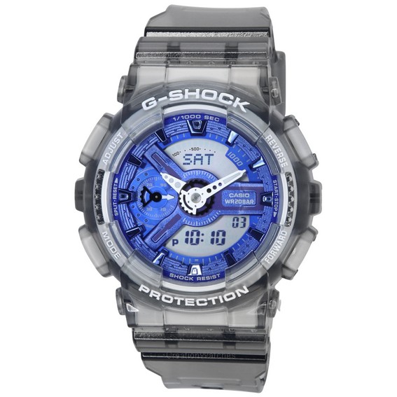 卡西欧 G 冲击模拟数字蓝色表盘石英 GMA-S110TB-8A 200M 女士手表