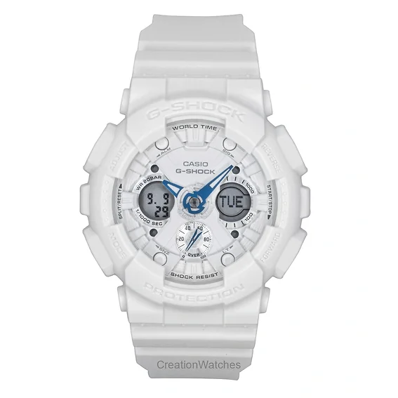 Casio G-Shock Analog Digital Bio-Based Resin White Dial Quartz GMA-S120SA-7A2 200M Women's Watch