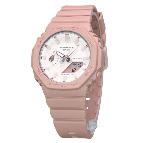 Casio G-Shock Nature's Color Series Аналоговые цифровые женские часы из смолы на биологической основе с розовым циферблатом 