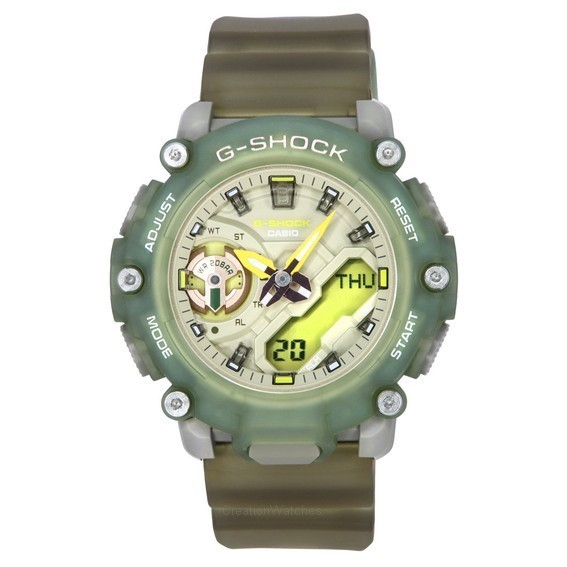 Casio G-Shock Analógico Digital Correa de resina translúcida Cuarzo GMA-S2200PE-3A 200M Reloj para mujer