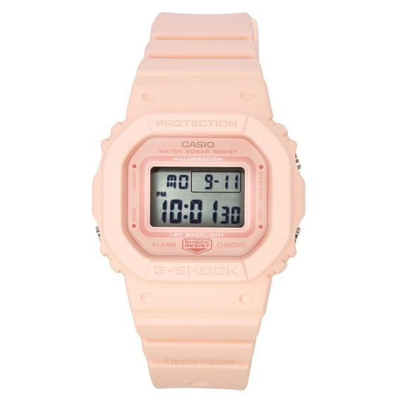 Casio G-Shock Digital Персиковый ремешок из смолы Кварцевые женские часы GMD-S5600BA-4 200M