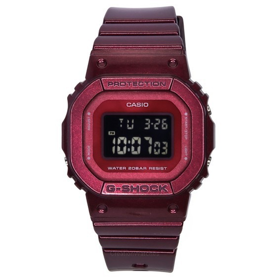 卡西欧 G-Shock 数字树脂表带石英 GMD-S5600RB-4 200M 女士手表