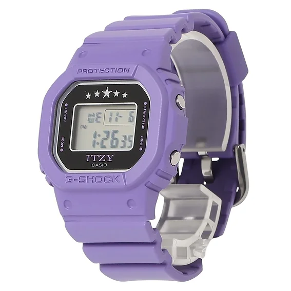 Casio G-Shock ITZY Collaboration Digital Violet Bio-Based Resin Strap Quartz GMD-S5610IT-6 200M Women's Watch