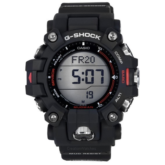 Relógio masculino Casio G-Shock Mudman Master Of G-Land Digital Resin Strap Solar GW-9500-1 200M
