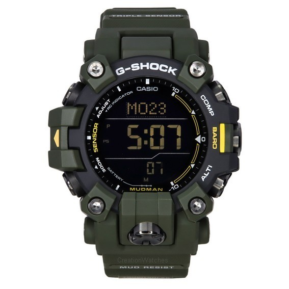 Ανδρικό ρολόι Casio G-Shock Mudman Master Of G-Land Digital Green Resin Strap Solar GW-9500-3 200M
