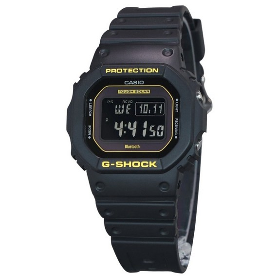 Relógio masculino Casio G-Shock Caution Amarelo Digital Mobile Link Resina Solar GW-B5600CY-1 200M