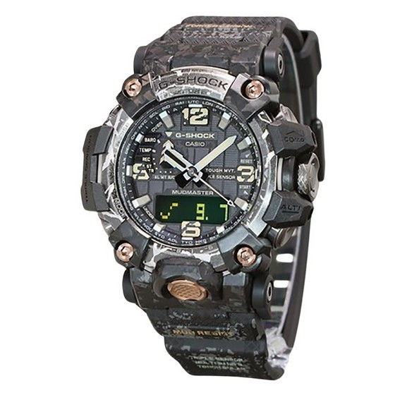 卡西歐 G-Shock Mudmaster G-Land 類比數位黑色錶盤堅韌太陽能 GWG-2000CR-1A 200M 男士手錶 zh-CHS