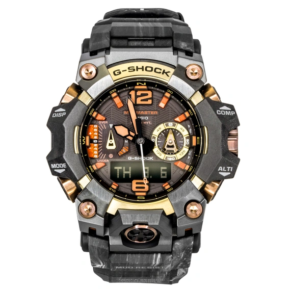Casio G-Shock Mudmaster Magma Gold Analog Digital Bio-Based Resin Strap Black Dial Solar GWG-B1000MG-1A9 200M Men's Watch