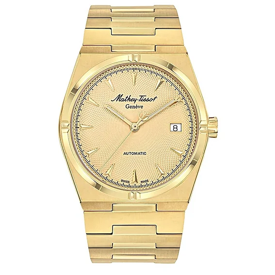 Mathey-Tissot Zeus Yellow Gold Tone Stainless Steel Champagne Dial Automatic H118ATPDI Men's Watch