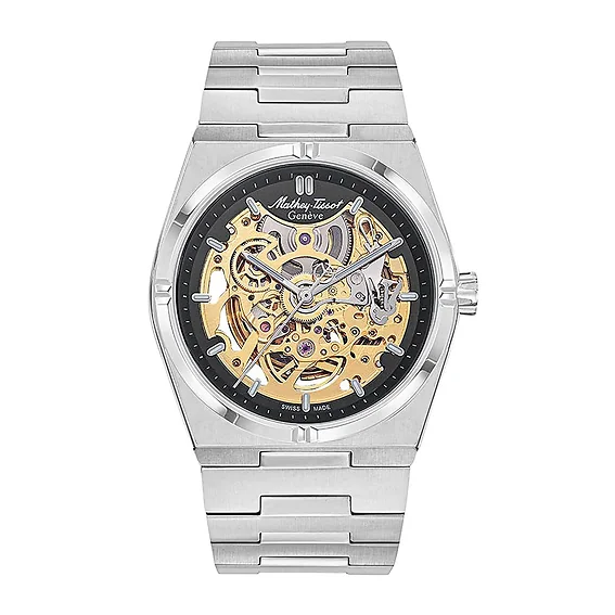Mathey-Tissot Zeus Skeleton Stainless Steel Black Dial Automatic H118CFAN Men's Watch