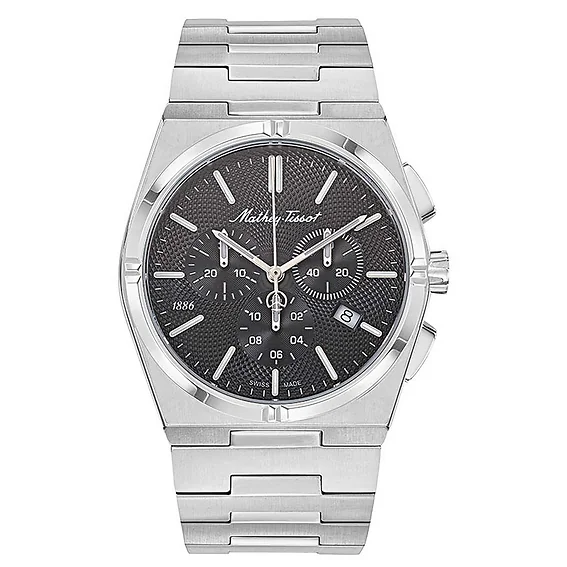 Mathey-Tissot Zeus Chrono Stainless Steel Black Dial Quartz H118CHAN Men's Watch