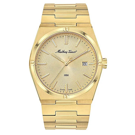 Mathey-Tissot Zeus Gold Tone Stainless Steel Champagne Dial Quartz H118PDI Men's Watch