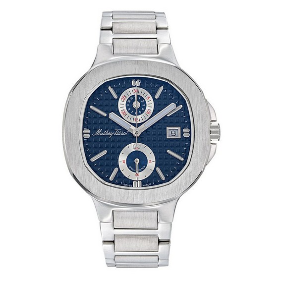 Mathey-Tissot Evasion クロノグラフ ステンレススチール ブルー ダイヤル クォーツ H152CHABU 100M メンズ腕時計