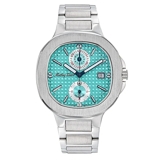 Mathey-Tissot Evasion Limited Edition Chronograph Stainless Steel Turquoise Dial Quartz H152CHATIF 100M Men's Watch