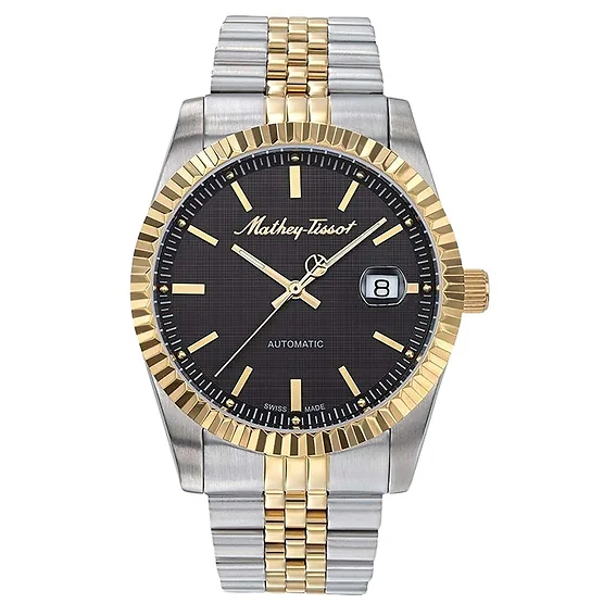 Mathey-Tissot Mathy III Two Tone Stainless Steel Black Dial Automatic H1810ATBN Men's Watch