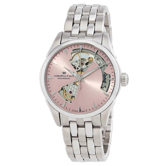 Hamilton Jazzmaster Edelstahl Rosa Open Heart Zifferblatt Automatik H32215170 Damenuhr