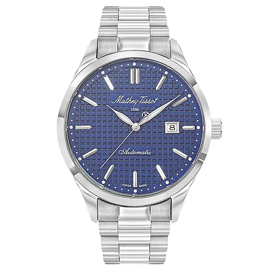 MeisterSinger No3 met een blauwe wijzerplaat - Marc Lange Sieraden