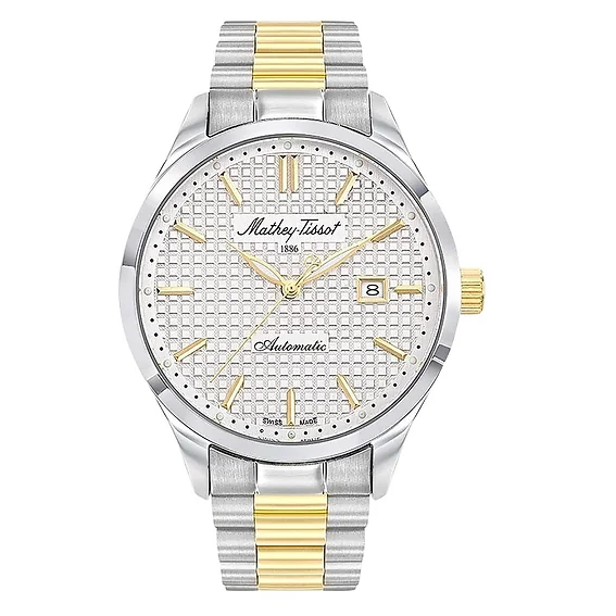 Mathey-Tissot Urban Two Tone Stainless Steel Silver Dial Automatic H411ATBI Men's Watch
