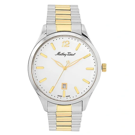 Mathey-Tissot Urban Metal White Dial Quartz H411MBI Men's Watch