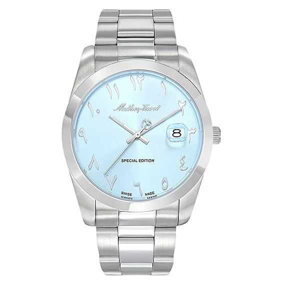 Mathey-Tissot Mathy Orient Special Edition Stainless Steel Ice Blue Dial Quartz H450APSK Men's Watch