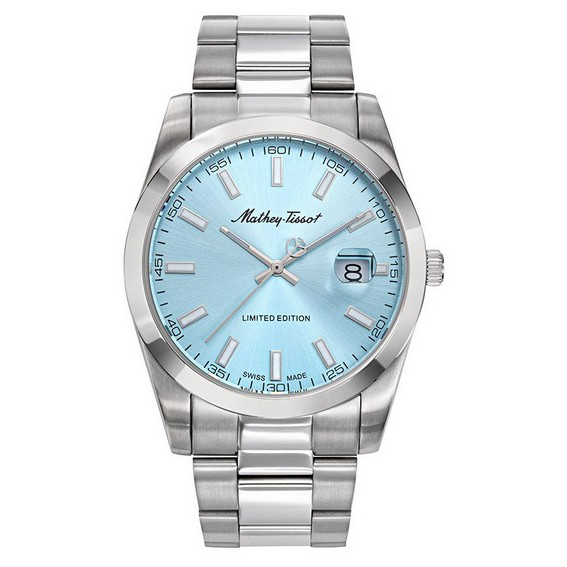 Relógio masculino Mathey-Tissot Mathy Sunray I LE em aço inoxidável com mostrador azul quartzo H451BU