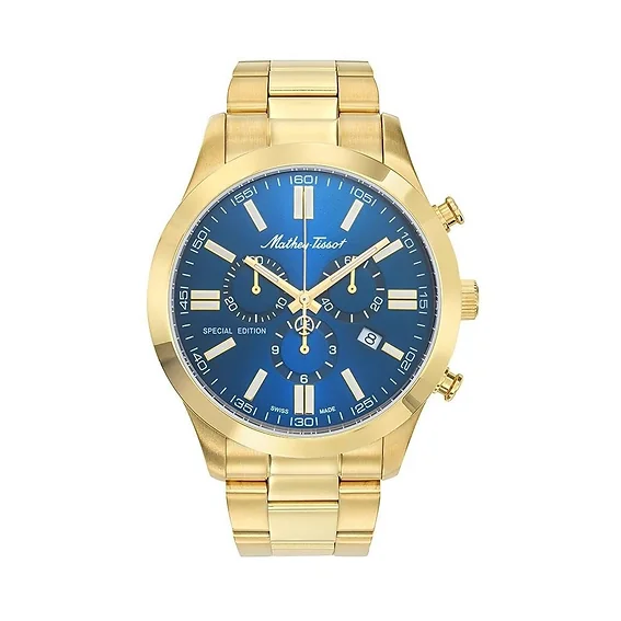 Mathey-Tissot Mathy I Jumbo Special Edition Chronograph Blue Dial Quartz H455CHPBU Men's Watch
