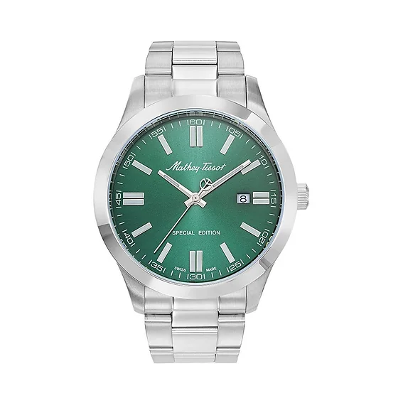 Mathey-Tissot Mathy I Jumbo Special Edition Stainless Steel Green Dial Quartz H455VE Men's Watch
