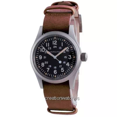 漢密爾頓卡其色Field黑色錶盤機械H69439531男士手錶