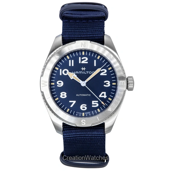 Hamilton Khaki Field Expedition Textile Strap Blue Dial Automatic H70315940 100M Unisex Watch