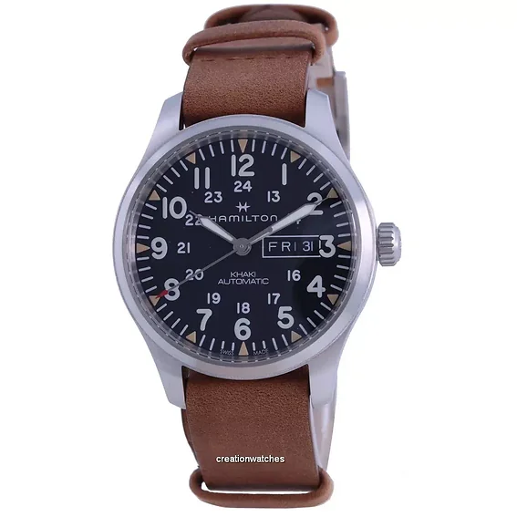 Hamilton Khaki Field Day Date Black Dial Automatic H70535531 100M Men's Watch